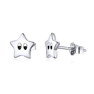 Silver plating Twinkle Little Star Stud Earrings for Women Female Stud Jewelry for Girl Gifts