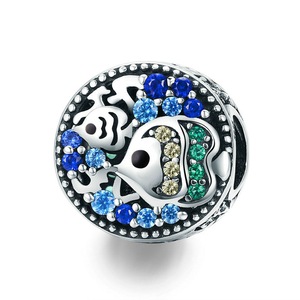 Silver plating Underwater World Fish Charm Beads Fit Bracelets Necklaces Jewelry
