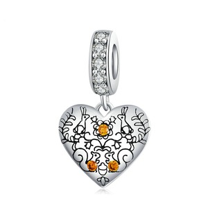 Silver plating Vine & Pine Cone Charm for Jewelry Bracelet Make for Women Girl