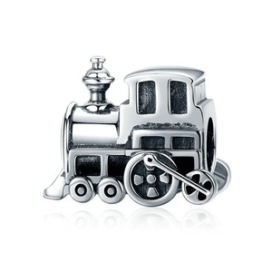 Silver plating Vintage Locomotive Train Car Charm Fit Women Charm Bracelet DIY Jewelry