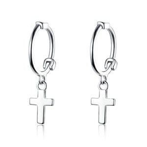 Silver plating Women Drop Earrings Women Fashion Cross Shape Jewelry
