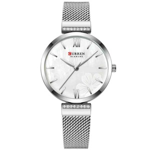 Simple Design Ladies Wrist Watch Crystal Full Steel Band Quartz Watches