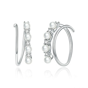 Simple Geometry Stud Earrings for Women Silver plating Ear Pins Jewelry
