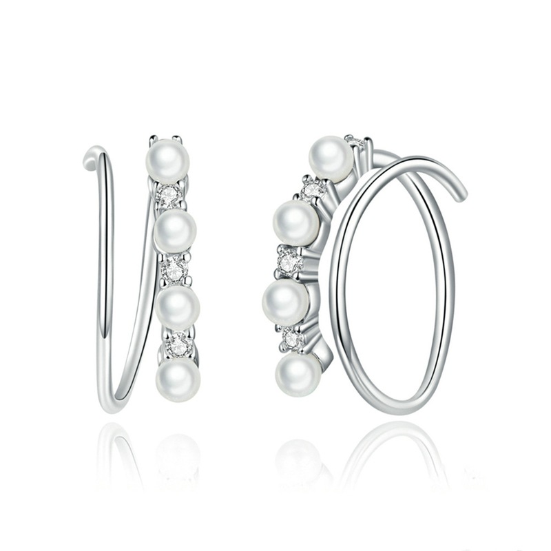 Buy Simple Geometry Stud Earrings for Women Silver plating Ear Pins