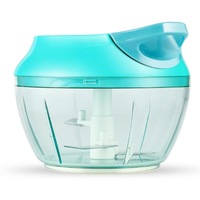 Simple Kitchen Gadgets Anti-fall Thickening Hand-drawn Blender Fruit and Vegetable Cooker Vegetable Processor-Blue