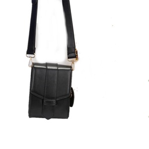 Simple Phone Bag Cute Wild One Shoulder Messenger Small Square Bag Wide Shoulder Bag Small Bag BLACK COLOR