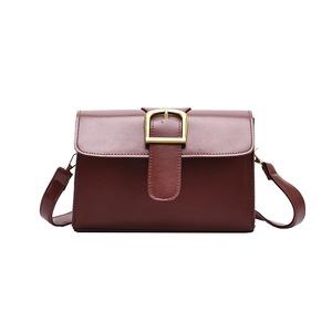 Simple Pu Leather Messenger Envelope Bag for Women Solid Color Buckle Shoulder Tote Fashion Exquisite Shopping Bag