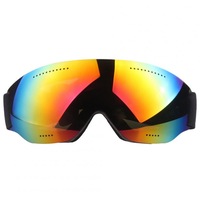 Single Layer Ski Goggles Short-sighted Snow Goggles Adult Windproof Ski Goggles Imitation red