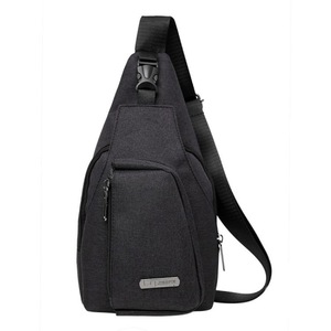 Single Shoulder Bag Travel Chest Crossbody Bag (Black)