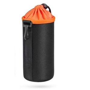 SLR Camera Lens Bag Micro Single Lens Bag Lens Inner Bile Bag Waterproof Protective Case Plus Velvet Thickening, Diameter: 10cm, Height: 18cm(Orange)
