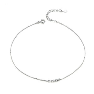 Small Beads Anklets for Women Beaded Silver plating Foot Jewelry Fashion Style Leg Bracelet