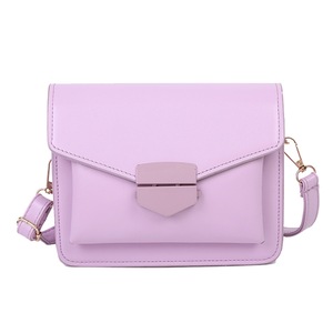 Small Square Messenger Bag Ladies Shoulder Handbag Classic Women Candy Color PU Leather Elegant Crossbody Shoulder Bag