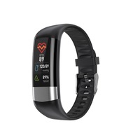 Smart Bracelet Sports Pedometer Waterproof Monitoring Heart Rate Blood Pressure Healthy Multi-function ECG Bracelet-Black