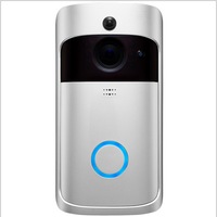 Smart Video Doorbell Camera HD 720P WiFi Security Camera with PIR Motion Detection Wide Angle Night Vision Two-Way Talk for Google Android iOS-SILVER
