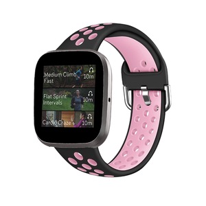 Smart Watch Wristband 2-color Silicone Strap Reverse Buckle Watch Band for Fitbit Versa 2 1-10