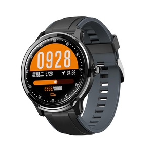 SN80 1.3inch IPS Full Touch Screen DIY Heart Rate Blood Pressure O2 Monitor bluetooth Music Weather Forcast 3D UI Smart Watch BLACK GREY COLOR