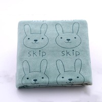 Soft Microfiber Baby Child Kids Bath Towels Brushed Strong Absorbent Dry Washcloth GREEN COLOR