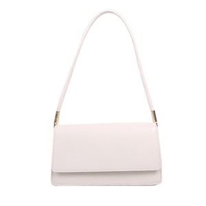 Soft PU Leather Baguette Shoulder Bags For Women 2021 Simple Armpit Bag Lady Handbags Female Trend Solid Color Travel Hand Bag