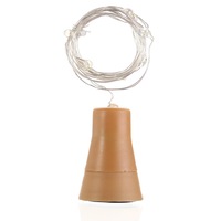 Solar Powered 10LEDs Cork Shaped Silver Wire Wine Bottle Fairy String Light for Christmas Party
