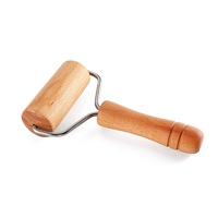 2PCS Solid Wood Dumpling Skin Flour Stick Pressing Noodle Stick Single-sided Wooden Rolling Pin Baking Tools