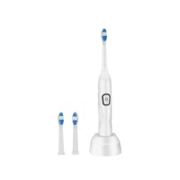 Sound Charging Waterproof Electric Toothbrush With Three Replaceable Brush Heads - White