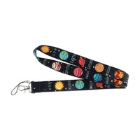 Space Keychain Cartoon MARS Phone Lanyard Women Fashion Strap Neck Lanyards for ID Card Phone Keys
