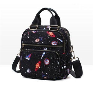 Space Pattern Multi-function Leisure Fashion Oxford Cloth Slant Shoulder Bag Double Shoulders Bag Handbag
