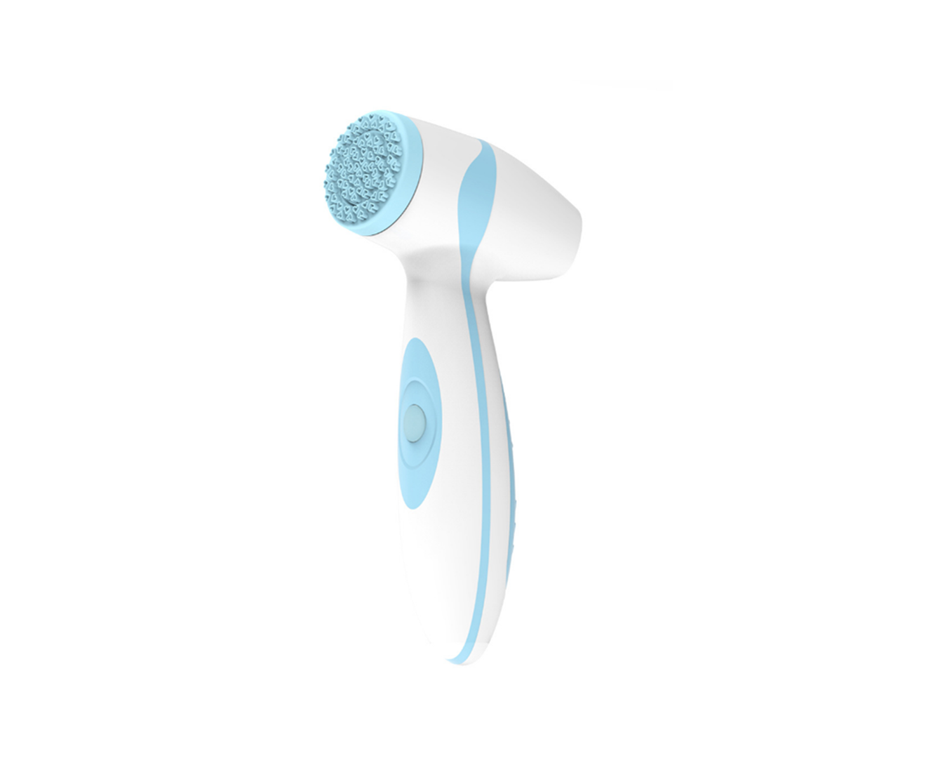 Spinning Face Cleansing Brush Professional Facial Brush for Exfoliating Blackheads Portable Face Scrubber Cleansing Instrument-Blue
