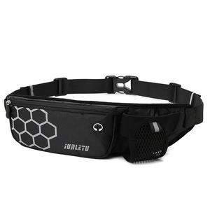Sports and Leisure Chest Bag with Reflective Canvas Pack Fashion Pocket Key Hanging Parcel Single Messenger for Men Black