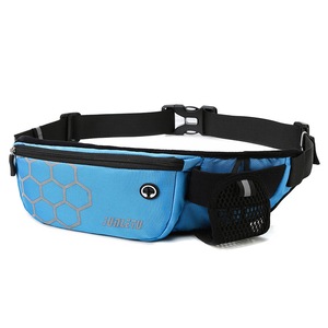 Sports and Leisure Chest Bag with Reflective Canvas Pack Fashion Pocket Key Hanging Parcel Single Messenger for Men Blue