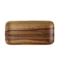 Square Wooden Bowl Pan Plate Fruit Dishes Saucer Tea Tray Dessert Dinner Bread Wood Plates