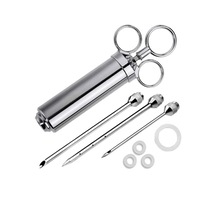 Stainless Steel Seasoning Syringe Turkey Needle Barbecue Grill Sauce Barbecue Marinade Barbecue Accessories