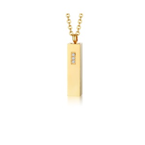 Stainless Steel Urn Necklace Pendant Exquisite Jewelry - Gold