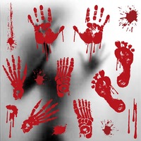 Static Showcase Glass Sticker for Halloween Bar Kindergarten Decoration HY-W013