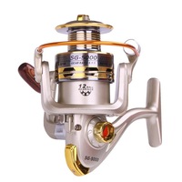 Steel Metal Head Fishing Reel Wood Handle Spinning Wheel Reel Model 5000