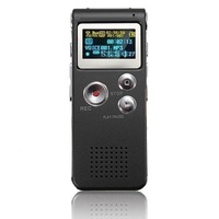 Steel Rechargeable 8GB 650HR Digital Audio Voice Recorder MP3 Player