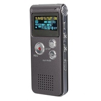 Steel Rechargeable 8GB 650HR Digital Audio Voice Recorder MP3 Player
