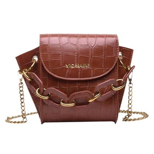 Stone Pattern PU Leather Crossbody Bags For Women Thick Chain Design Shoulder Messenger Bag Lady Mini Tote Lipstick Handbags