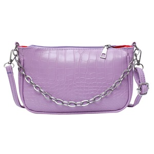 Stone Pattern Thick Chain Women Shoulder Crossbody Bags Pu Leather Messenger Totes Youth Ladies Small Square Bag