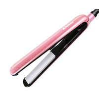 Straight Hair Curler Straight Hair 2 In 1 Electric Plywood Ceramic Household Temperature Adjustment Straightening Hot Hot-Pink