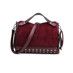 Studded Tassel Handbag Woman New European&American Fashion Handbag Frosted Large Capacity Motorcycle Bag Casual Shoulder Bag