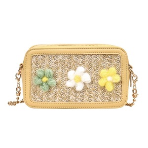 Summer Beach Handbags Women Messenger Bags Square Straw Hand Woven Ladies Crossbody Bag Shoulder Rattan Bags