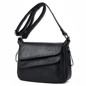 Summer Leather Luxury Handbags Female Shoulder Messenger Bag(Black)