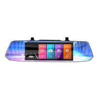Supperstore 1080P Can Touch 7 Inch Rearview Mirror Driving Recorder with Electronic Dog Front and Rear Dual Recording Lens