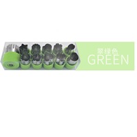 Supperstore 12PCS Fruit and Vegetable Embossing Mould Set Melon and Vegetable Flower Cutter Kitchen Cutting Flower Modeling Tool-Green