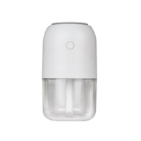 Supperstore 280ml Large Capacity Household Colorful Round Humidifier Car Portable Humidifier with Colorful Lights-White