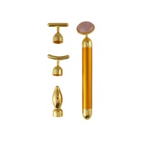 Supperstore 4 In 1 Facial Beauty Instrument Electric Eye Massager Facial Massager Facial Massager-Gold