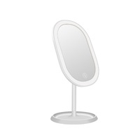 Supperstore Creative Intelligent Rotatable Makeup Mirror LED with Light Touch Induction Vanity Mirror Energy-saving Vanity Mirror-White