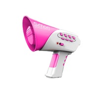 Supperstore Educational Toy Horn Voice Changer Multi-channel Voice Changer Creative Funny Handheld Loudspeaker Suitable for Children-Pink