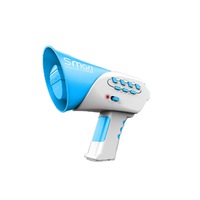 Supperstore Educational Toy Horn Voice Changer Multi-channel Voice Changer Creative Funny Handheld Loudspeaker Suitable for Children-Blue